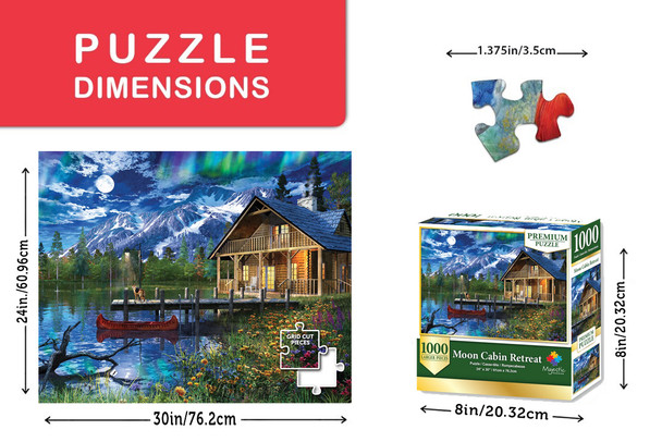Moon Cabin Retreat 1000 Piece Jigsaw Puzzle