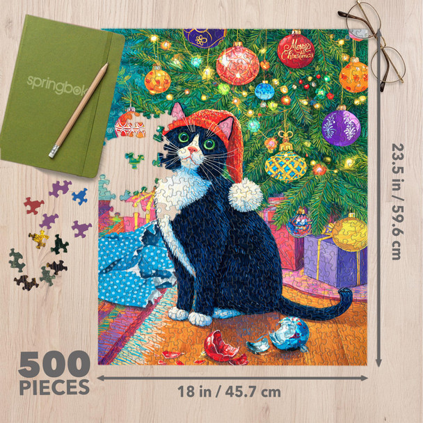Christmas Morning Mayhem 500 Piece Jigsaw Puzzle