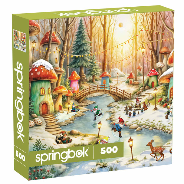 Gnomeland in Winter 500 Piece Jigsaw Puzzle