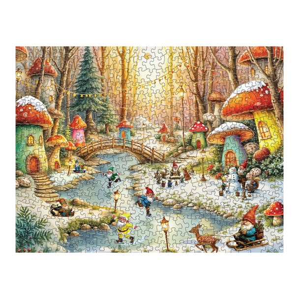 Gnomeland in Winter 500 Piece Jigsaw Puzzle