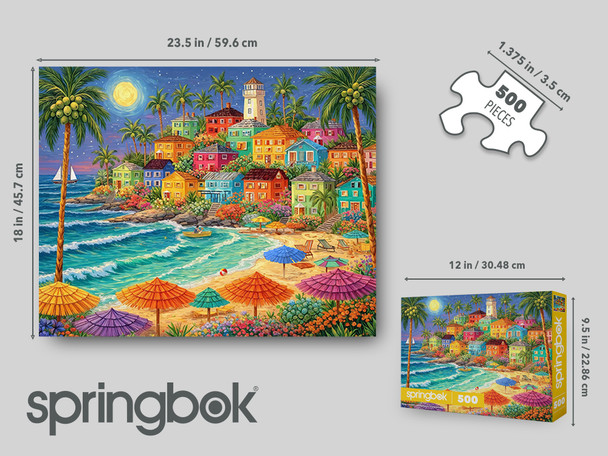 Colorful Coast at Sunset 500 Piece Jigsaw Puzzle