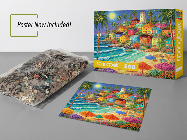 Colorful Coast at Sunset 500 Piece Jigsaw Puzzle