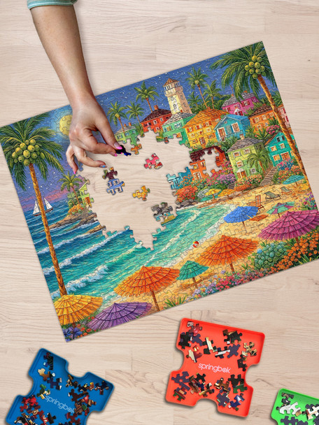 Colorful Coast at Sunset 500 Piece Jigsaw Puzzle