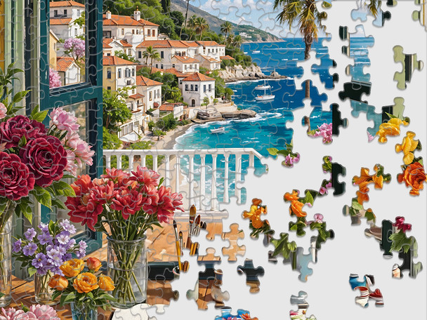 Mediterranean in Bloom 1000 Piece Jigsaw Puzzle