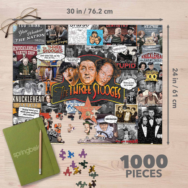 Three Stooges Collage 1000 Piece Jigsaw Puzzle