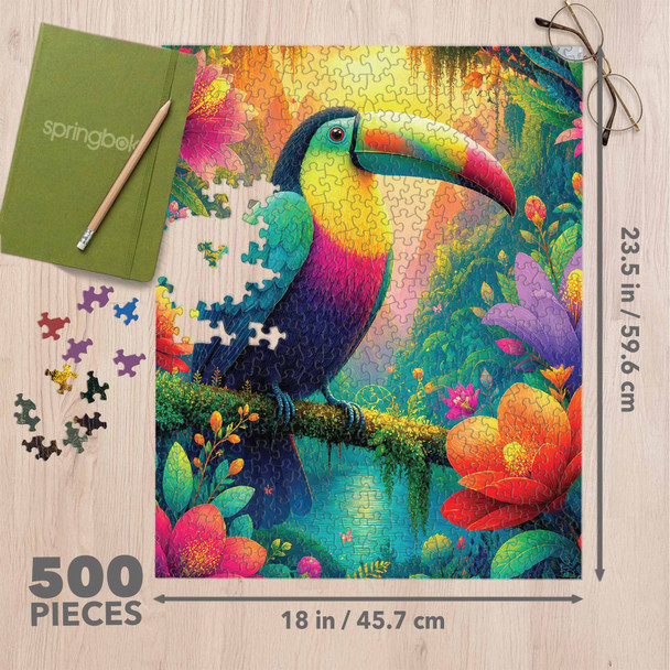 Toucan Paradise 500 Piece Jigsaw Puzzle