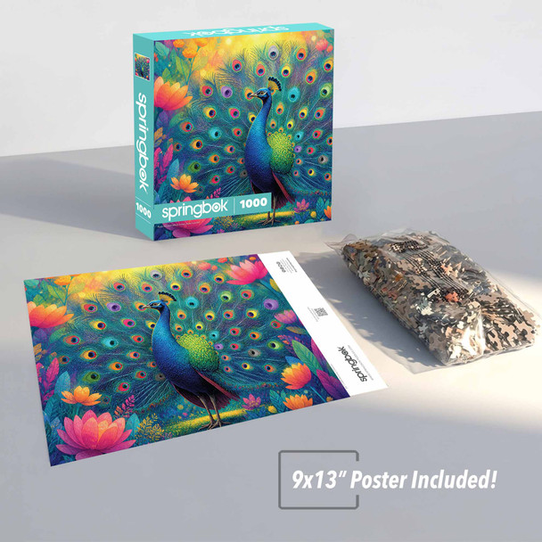Peacock Paradise 1000 Piece Jigsaw Puzzle
