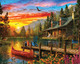 Cabin Evening Sunset 1000 Piece Jigsaw Puzzle