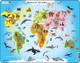 Animals of the World Map 28 Piece Children's Educational Jigsaw Puzzle