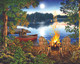 Lakeside Canoe 1000 Piece Wooden Jigsaw Puzzle