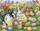 Three Easter Bunnies 500 Piece Jigsaw Puzzle