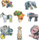 Selfie Happy African Animals 43 Piece Children's Educational Jigsaw Puzzle