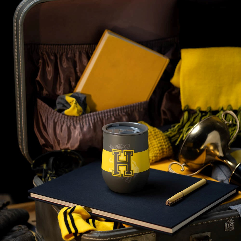 Stemless 12oz- Hufflepuff