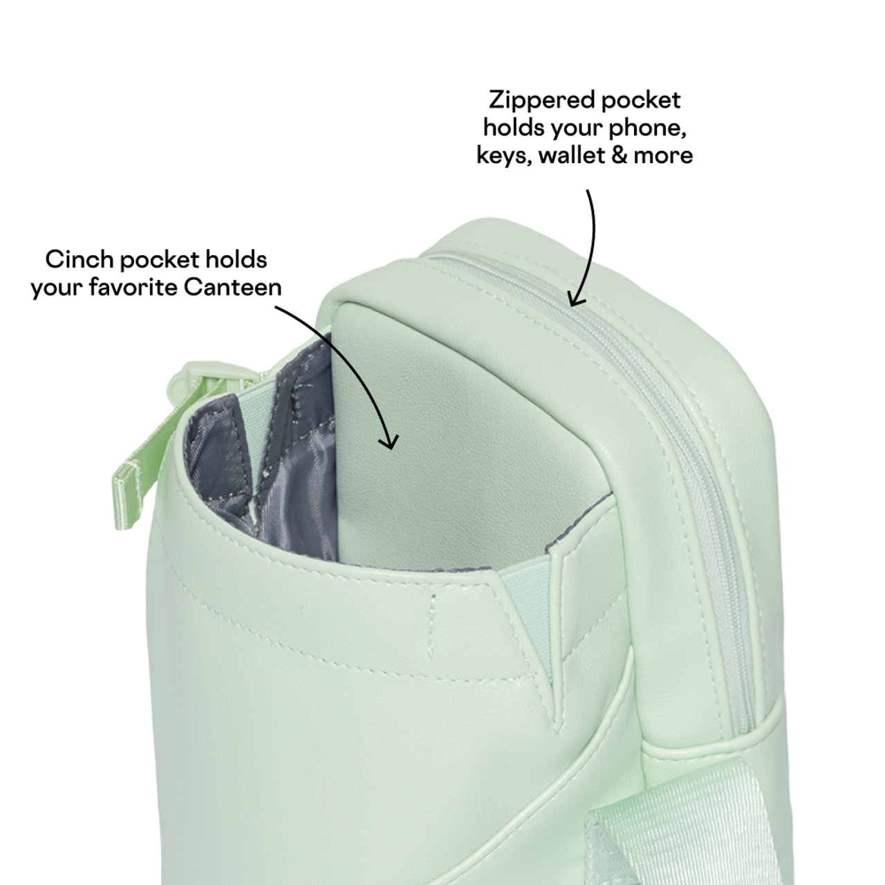 Sling Crossbody Bag- Sage Mist