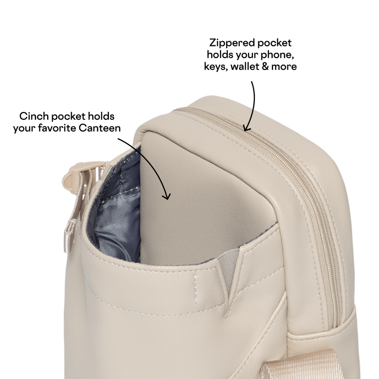 Sling Crossbody Bag- Latte