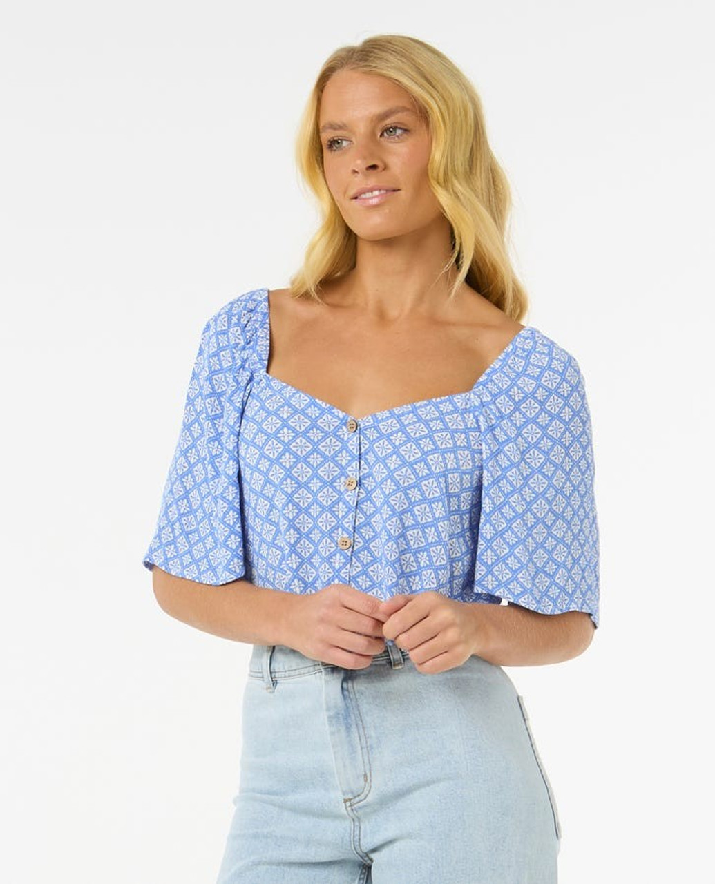 San Carlos Button Through Top