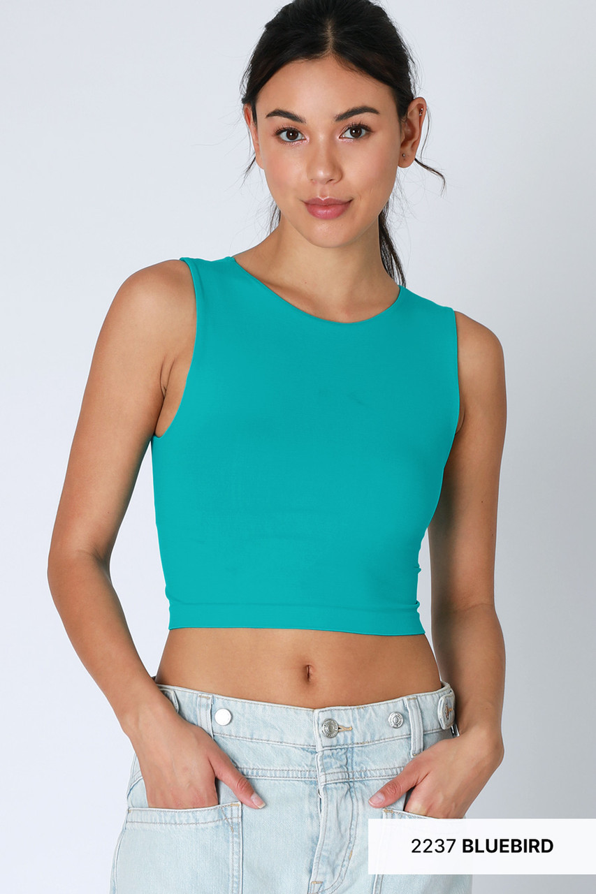 Clean Line Crew Neck Crop Top
