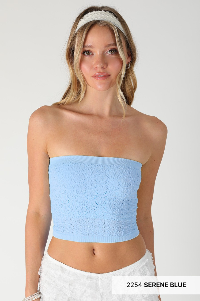 Floral Lace Tube Top