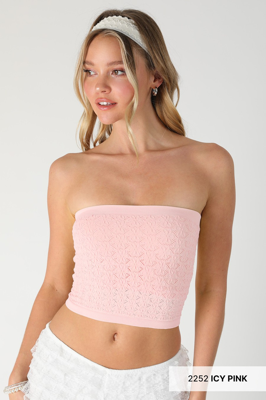 Floral Lace Tube Top