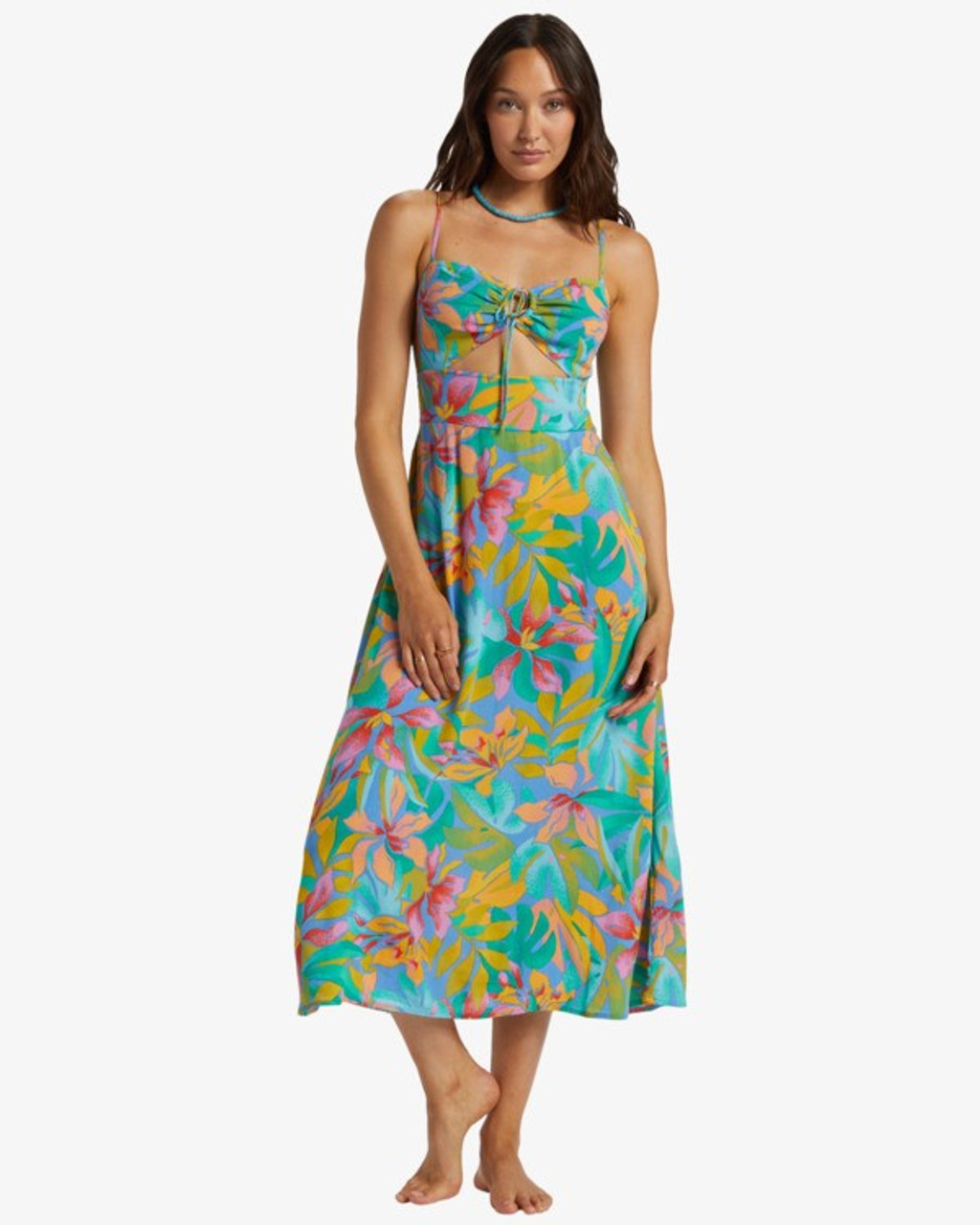 Red Hot Cut-Out Midi Dress