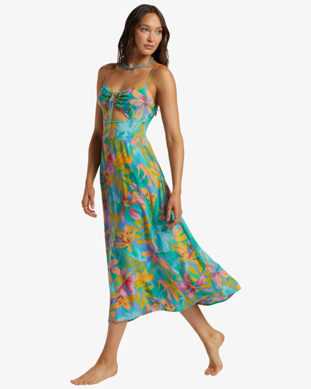 Red Hot Cut-Out Midi Dress