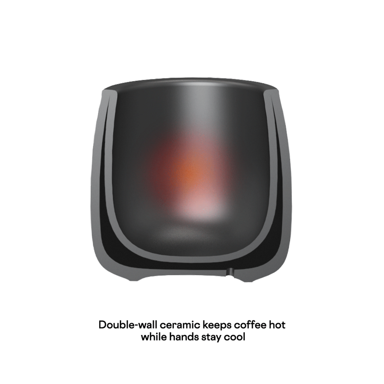 Cafe Cups 8oz- Matte Black