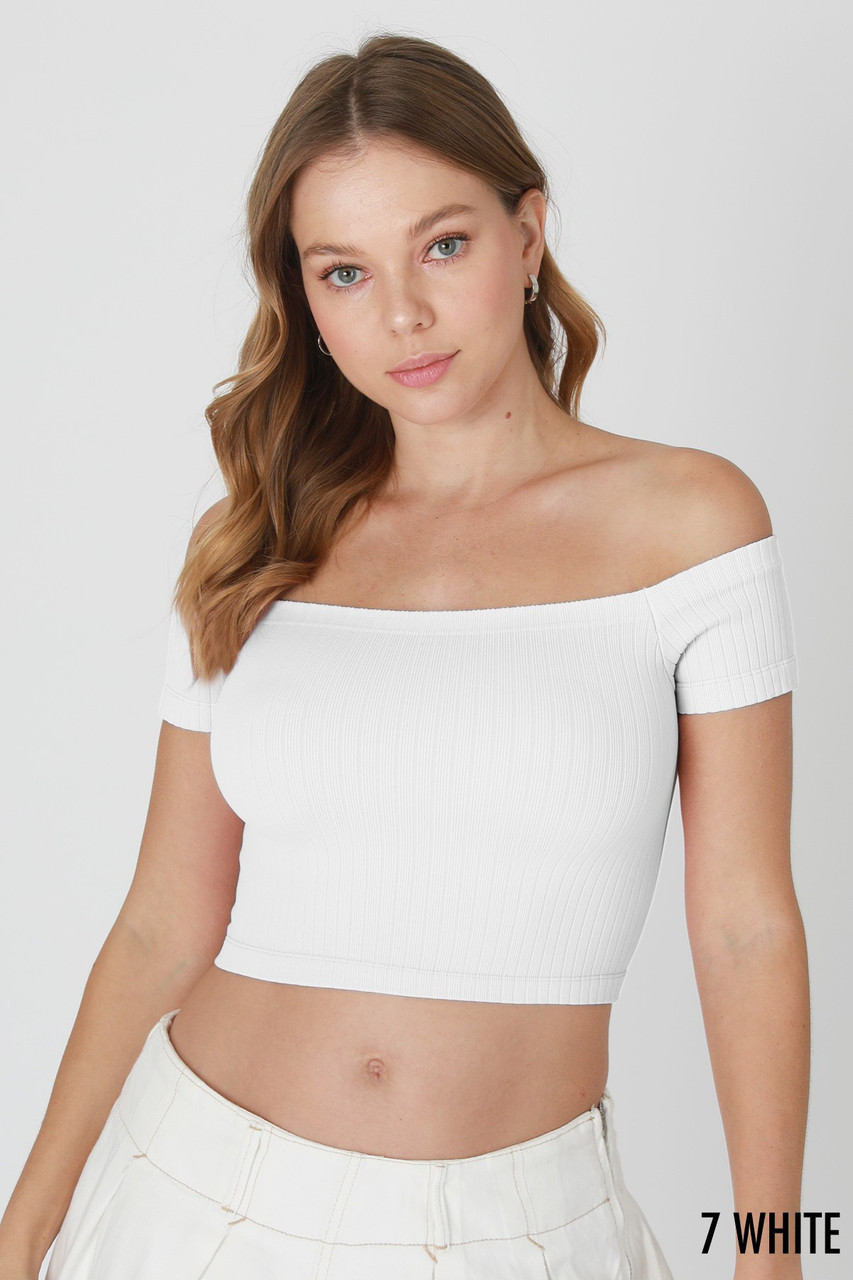 Off Shoulder Crop Top