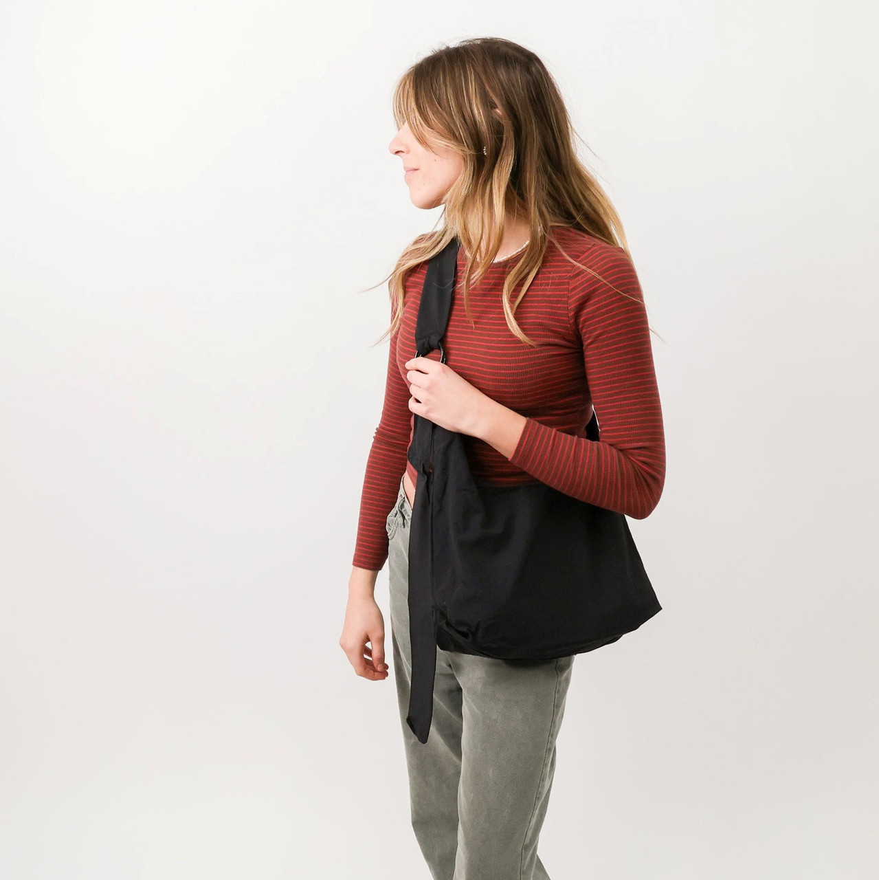 Black Slouchy Shoulder Bag