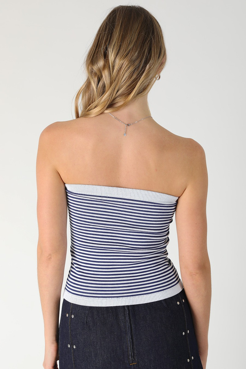 Modal Striped Tube Top