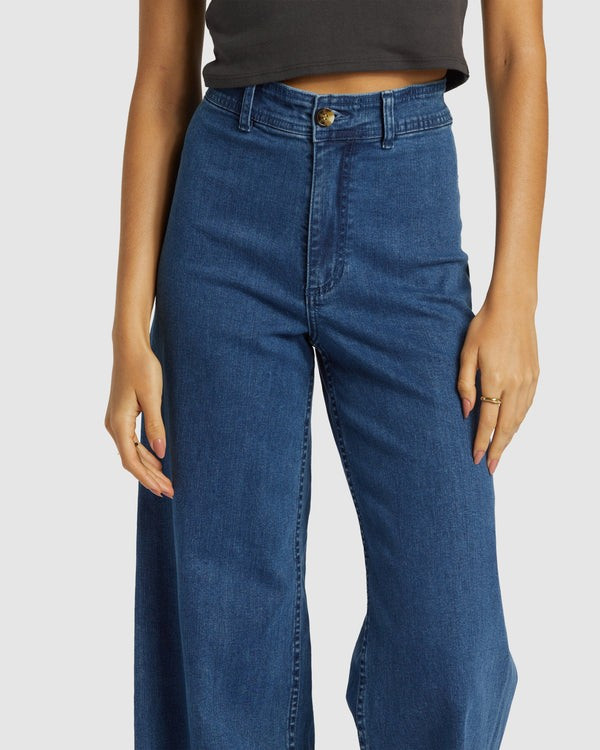 Free Fall Indigo High-Waisted