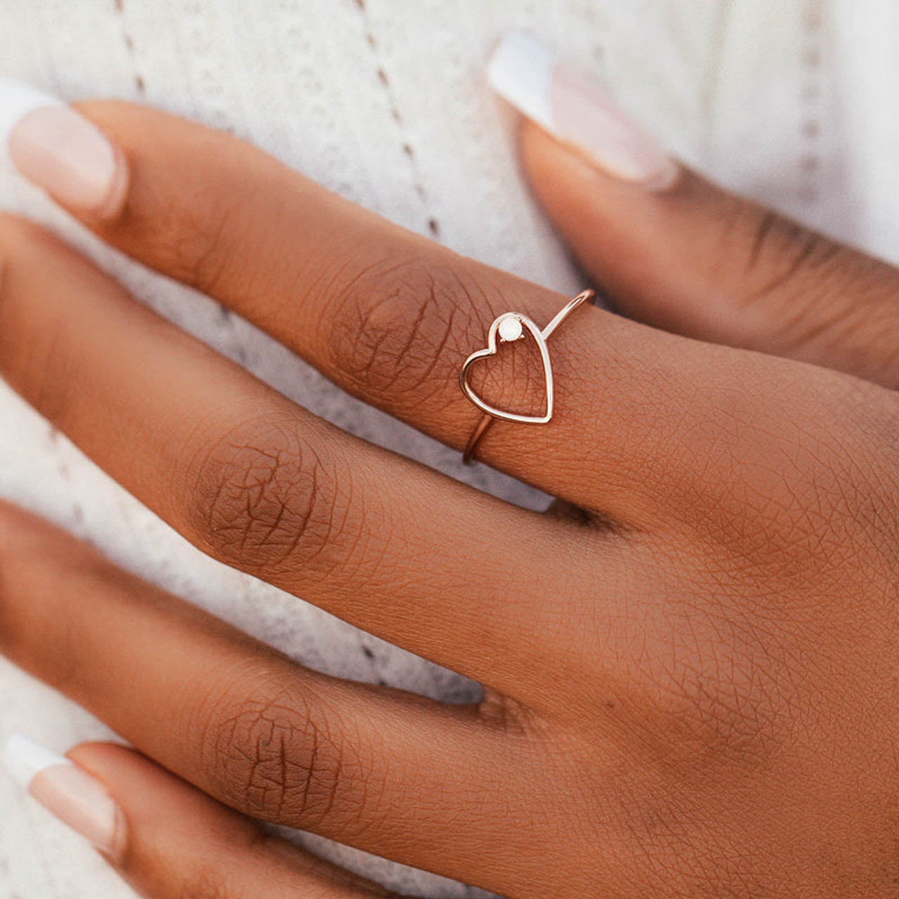 Sweetheart Stone Ring