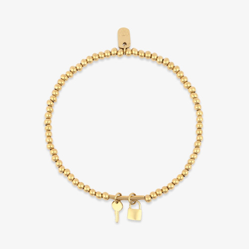 Lock and Key Stretch Bracelet