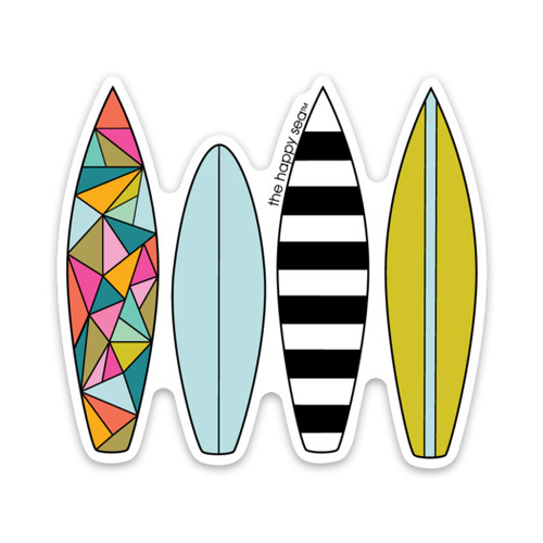 3" Surfboards Vinyl Sticker