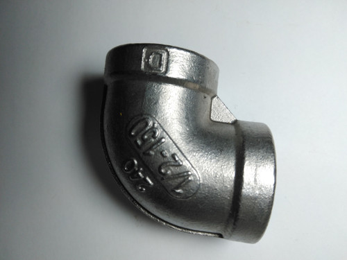 1/2 in. Threaded 150# 304 Stainless Steel 90 Degree Elbow (IS4CT9SP114D) (12SS30490)