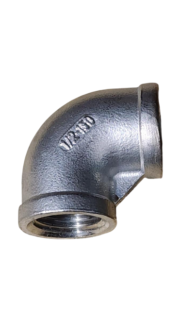 1 1/2 in. 150# SS 304 Threaded 90 Elbow Stainless Steel 1 1/2 in. 150# SS 304 Threaded 90 Elbow Stainless Steel