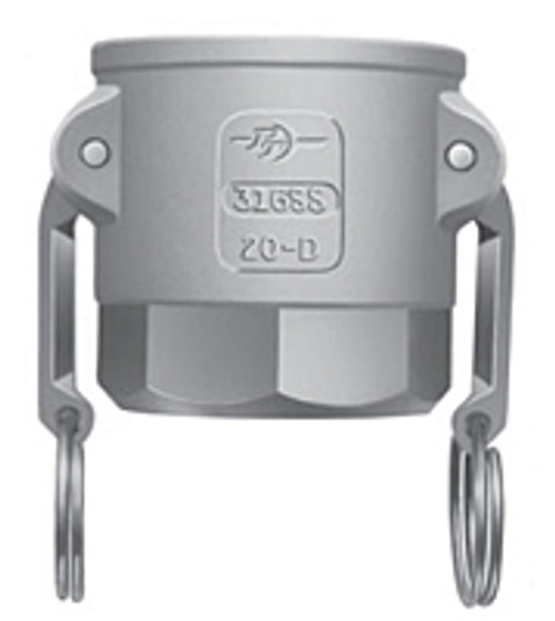 PTC D-Coupler 3" (Female Coupler x Female NPT Thread) Aluminum (1000430)