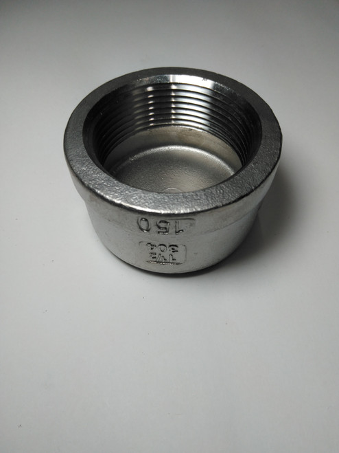 1-1/2 in. Threaded 150# 304L Stainless Steel Cap (IS4CTCAPJ) (112SS304CA) (1304457)