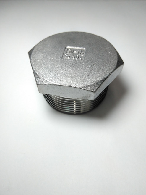 1-1/2 in. Threaded 150# 304 Stainless Steel Square Plug (IS4CTSPSP114J) (112SS304PL) (1304477)