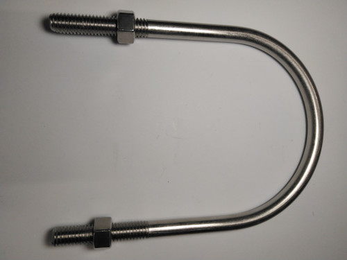 MMC 316 Stainless Steel U-Bolt, 3/8"-16 Thread Size, 3-5/8" ID