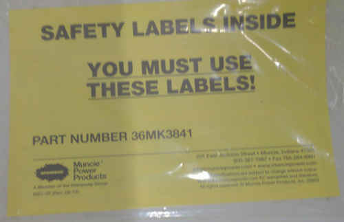 MUN Safety Label