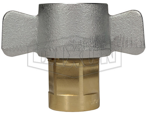 Wingstyle Female Coupler 1-1/2" Brass (12WF12-B)