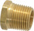 Cored Hex Head Plug, 1/8" Male NPTF, Brassg (28201)