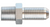 MUN  Bulkhead Straight Adapter- 1" Male Pipe Ridgid x 1" Male JIC 37 Degree Flare, Steel