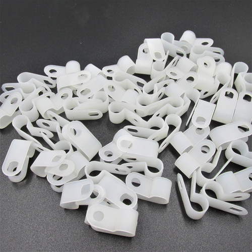100pack of Nylon Cable Clamps/Pclips, made from nylon 66. Used for securing wiring, cables and hoses in automotive, industrial and around the home.