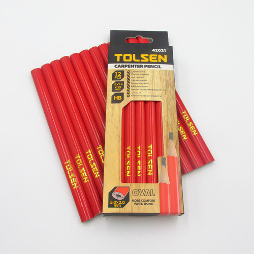 TOLSEN 12Pack Carpenter Pencil for use on the job site or on your next DIY project.
