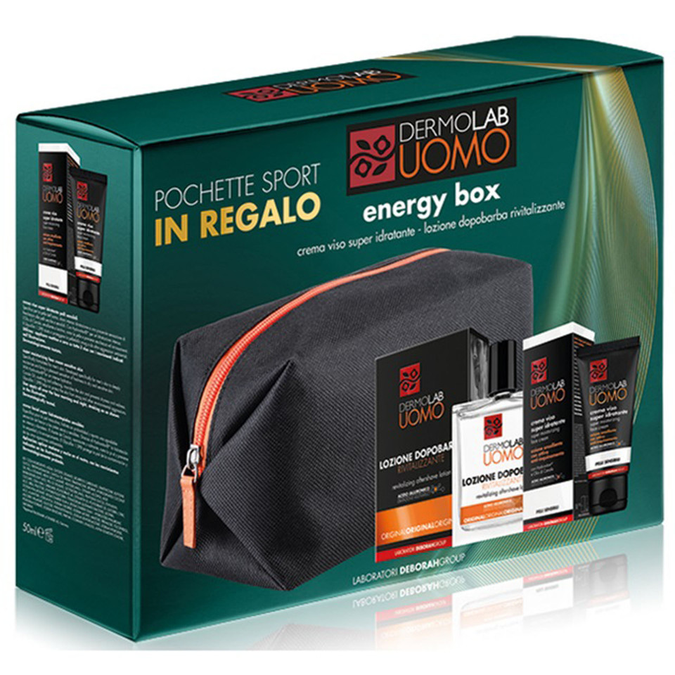 Energy Box, Uomo, Pelle Universale, Energizzante, Crema (colore), 3 Pz
