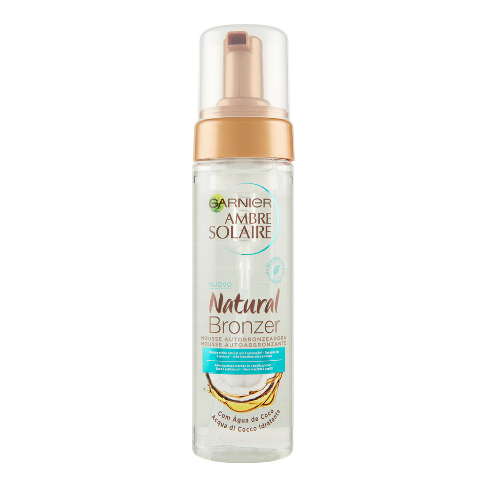 Ambre Solaire Mousse Autoabbronzante Natural Bronzer, Con Acqua Di Cocco Idratante