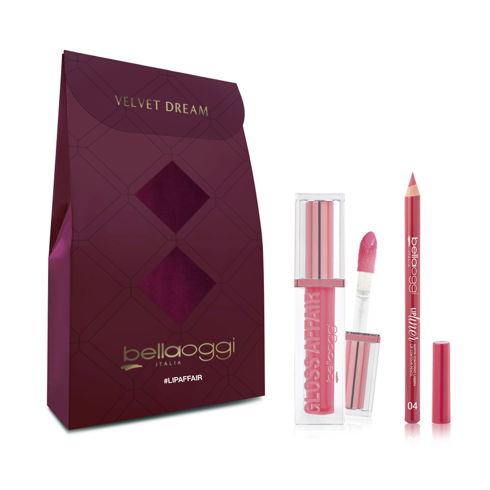 Mini Git Lip Affair Confezione Regalo Con Gloss Affair Col.04 E Matita Labbra Lip Nude Col. 052