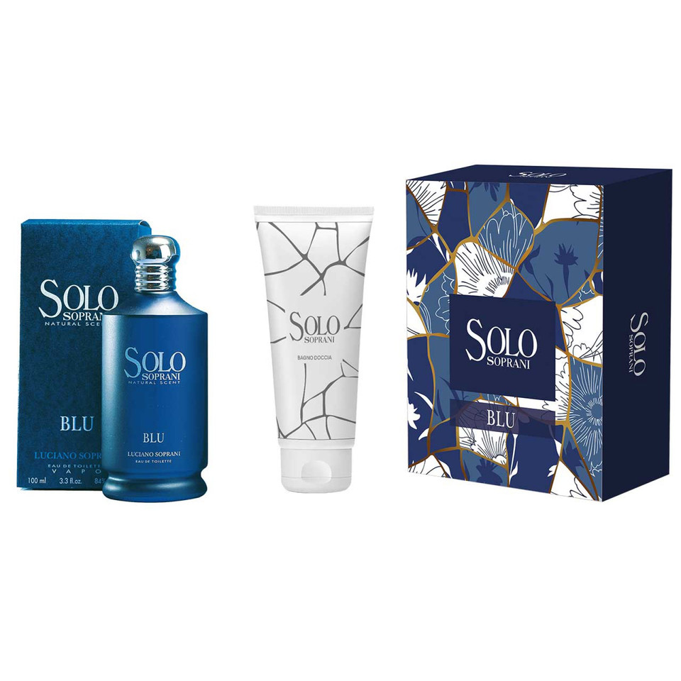 Cofanetto Solo Blu, Confezione Eau De Toilette 100 Ml + Shower Gel 200ml