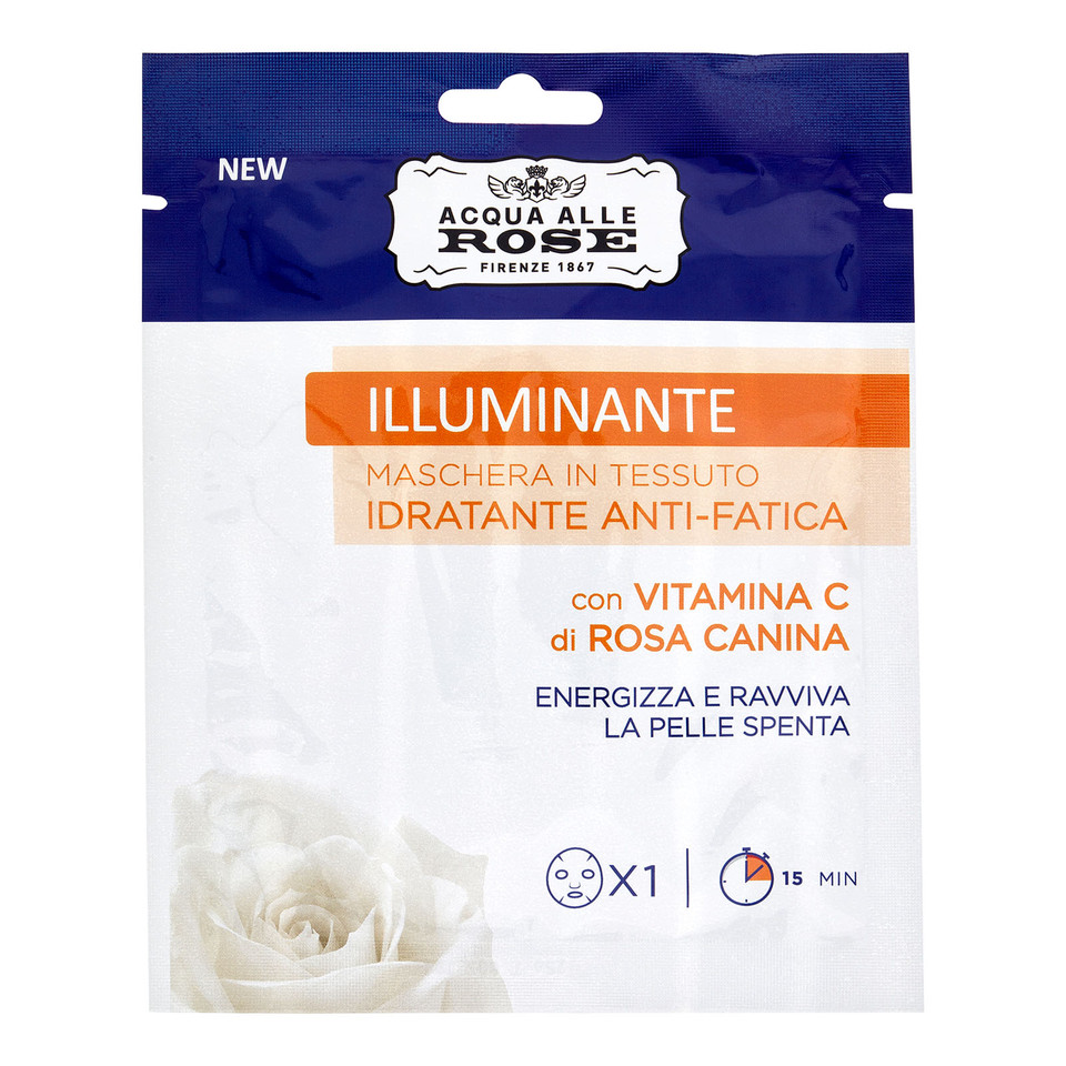 Maschera In Tessuto Illuminante Anti-fatica Con Vitamina C